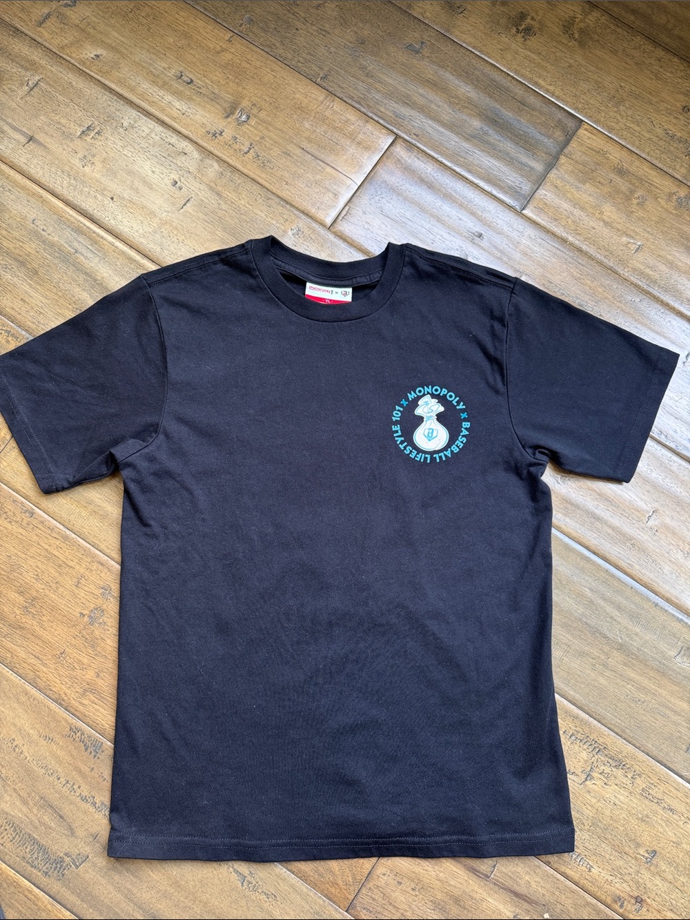 Monopoly x Baseball Lifestyle Kids Black Graphic Tee